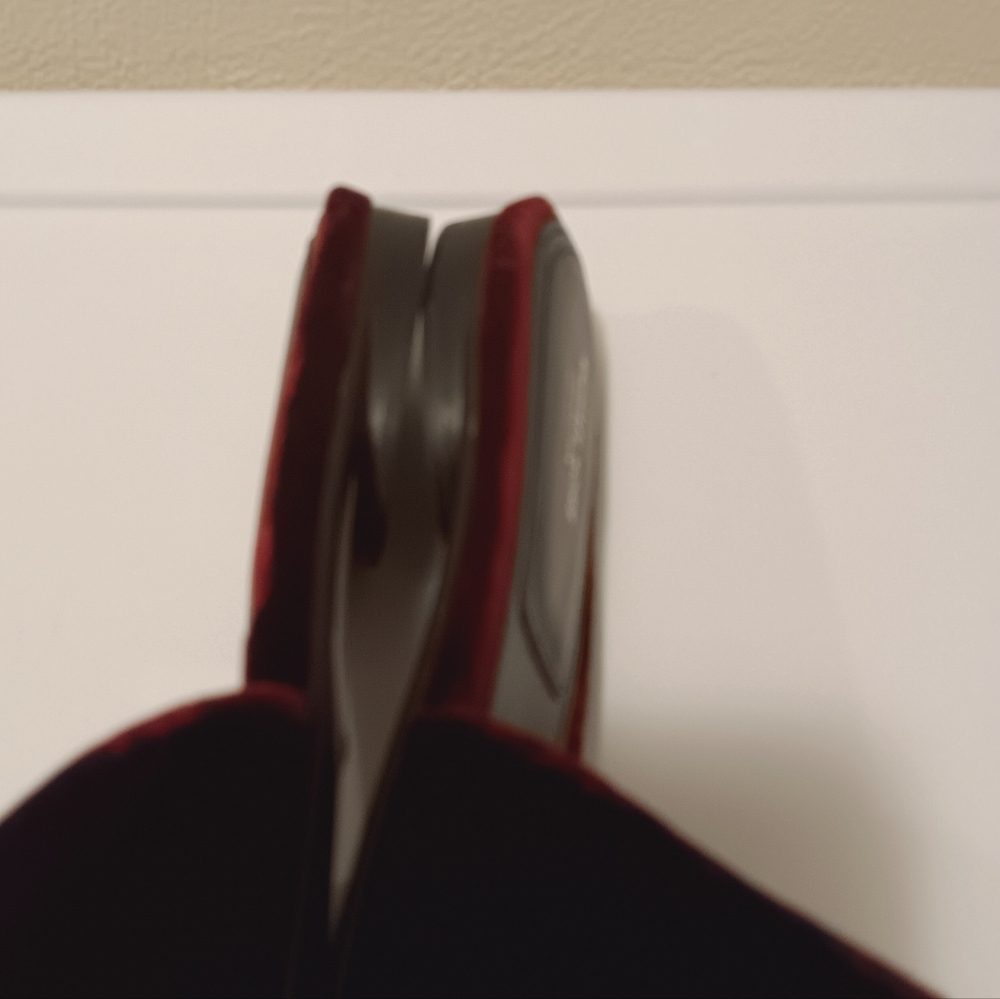 Michael Kors| Velvet Slip On Mule Burgundy Merlot Wine Sz 40/ US 9.5 - Picture 8 of 11